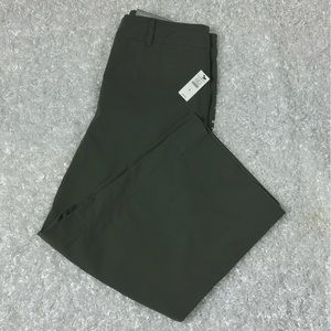 Talbots Olive Green Wide Leg Crop Chinos New With Tags Sz 6